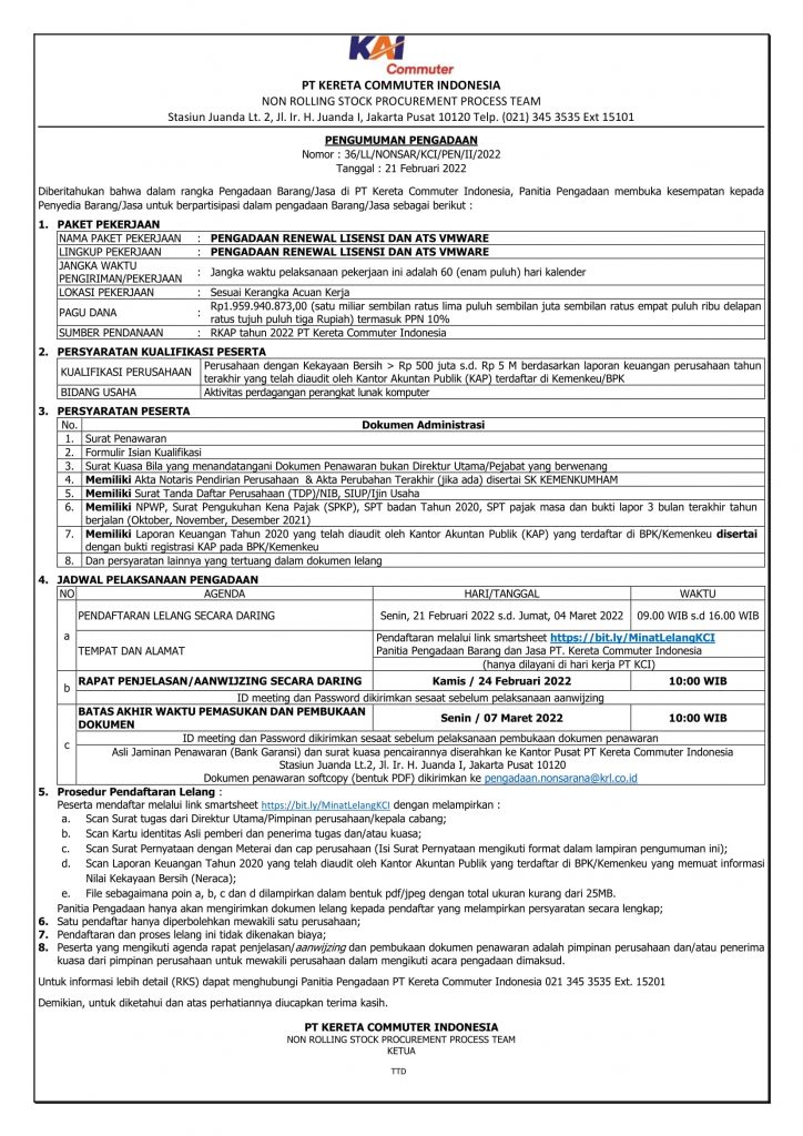 21.2.22 pengadaan vmware